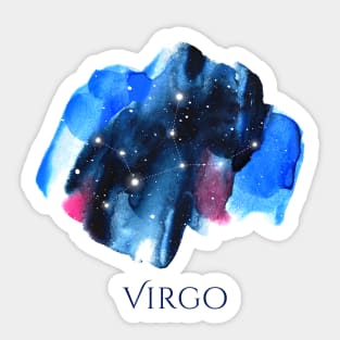 Virgo Zodiac Sign - Watercolor Star Constellation Sticker